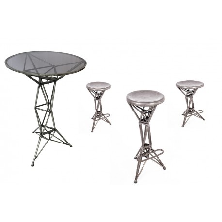 ensemble table haute et tabouret