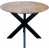Table ronde bois metal