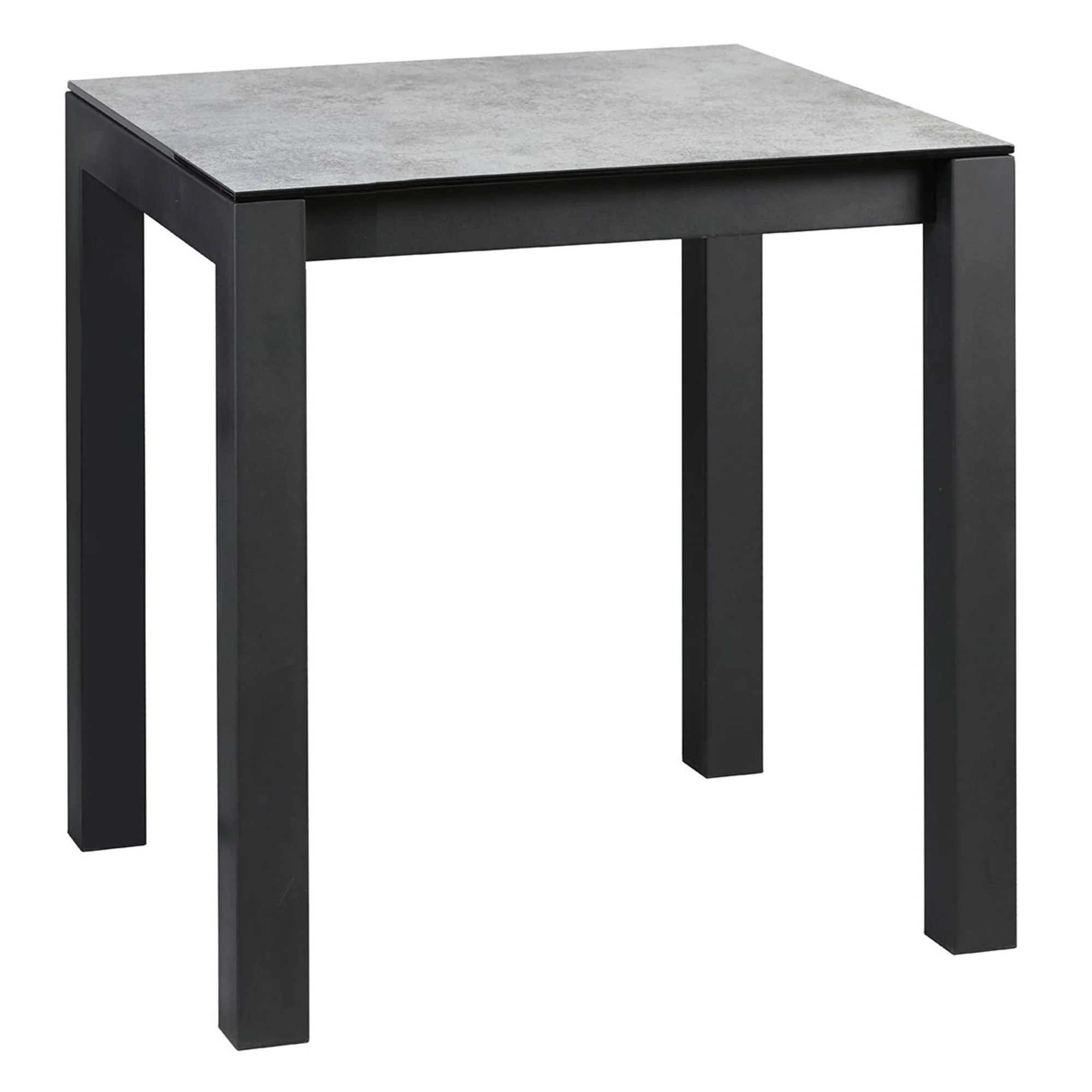 Table haute carrée en teck, table pliante mange debout carré