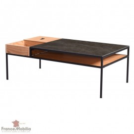 Table basse chene ceramique