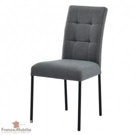 chaise capitonnée grise