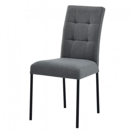 chaise capitonnée grise