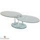 Table basse en verre ovale