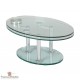 Table basse en verre ovale