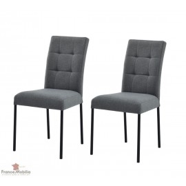 chaises capitonnées grise