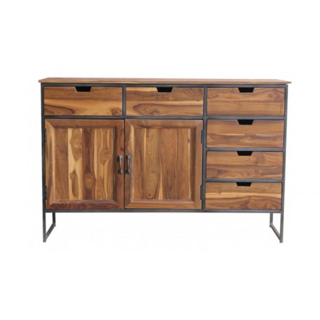 Destockage buffet métal teck