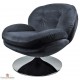 Fauteuil pivotant en velours