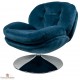 Fauteuil pivotant en velours