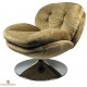 Fauteuil pivotant en velours