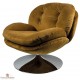 Fauteuil pivotant en velours