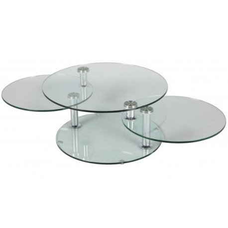 Table basse en verre rond