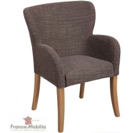 Fauteuil tissu gris