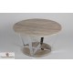 Table basse inox plateau rond