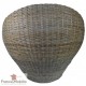 Fauteuil coque en poelet gris