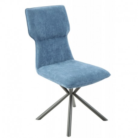 Chaises tissus en destockage bleu