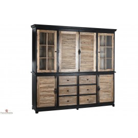 Vitrine style coloniale bicolore