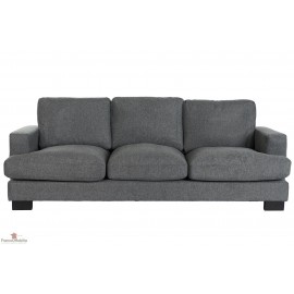 Canapé fixe en tissu gris 220cm