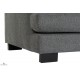 Canapé fixe en tissu gris 220cm