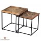 Tables gigogne en manguier damier