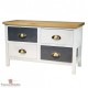 Commode 4 tiroirs bicolore