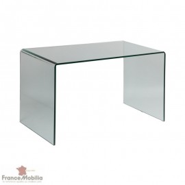 Bureau transparent en verre securite