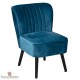 fauteuil tissu bleu marine