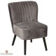 fauteuil tissu bleu taupe