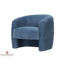 Fauteuil cabriolet en tissu bouclette