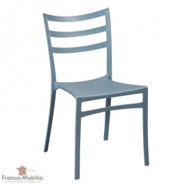 lot de 4 chaises empilables bleu gris