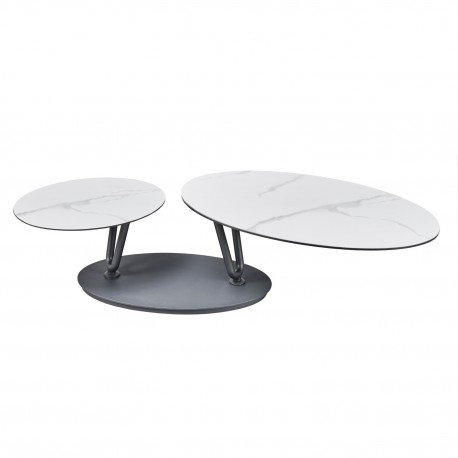 table basse plateaux pivotant ceramique