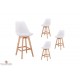 4 Tabourets haut style scandinave