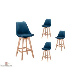 4 Tabourets hauts style scandinave