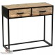 Console design en teck massif recyclé et acier