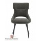 Lot de 2 chaises design en acier et tissu déperlant