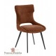 Lot de 2 chaises design en acier et tissu déperlant
