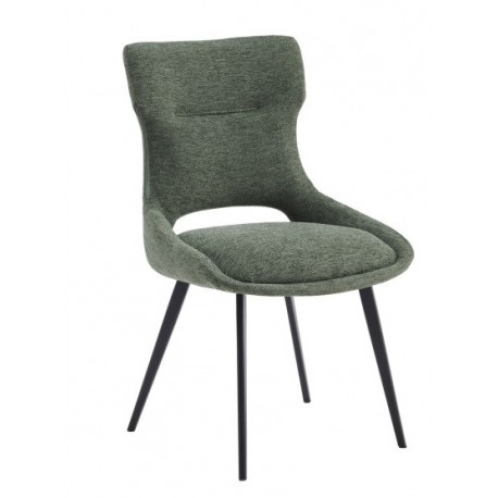 Lot de 2 chaises design en acier et tissu déperlant