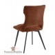 Lot de 2 chaises design en acier et tissu déperlant